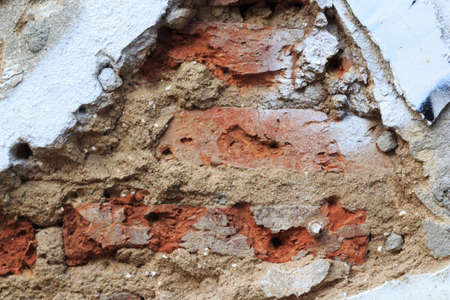 Concrete wall crack texturer or background with shadowの写真素材