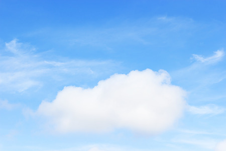 Soft white clouds against blue sky background, beautiful of nature.の写真素材