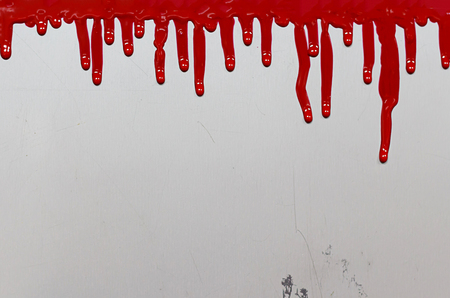 Blood on the gray wall.の写真素材