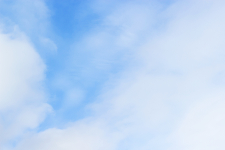 Soft white clouds against blue sky background for your design, beautiful of nature.の写真素材