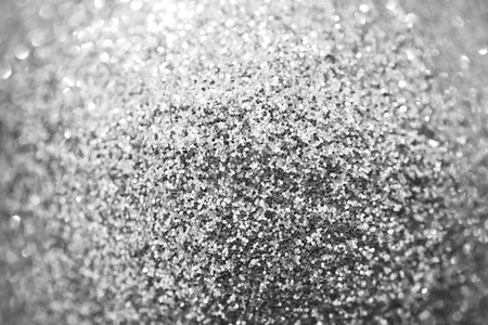 Silver gray sparkle glitter for Christmas background. の写真素材