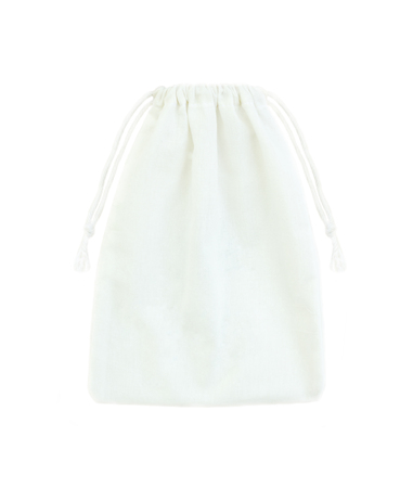 White cloth bag isolated on white backgroundの写真素材