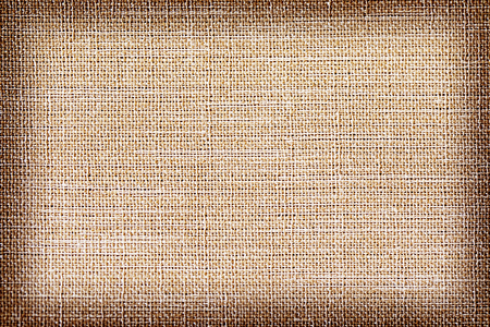 Linen fabric texture or background, Brown color and shadowの写真素材