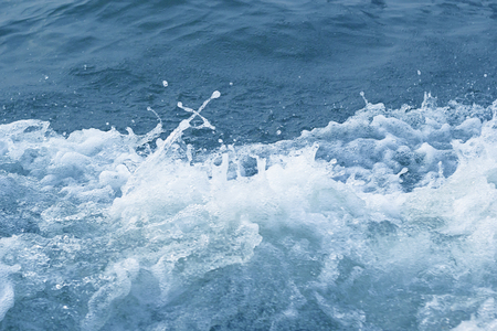 Bubble or wave blue water for backgroundの写真素材