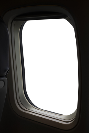 Airplane window and white space for your design, clipping path - Single.の写真素材
