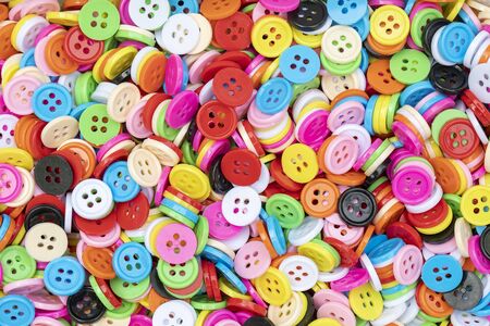 Button plastic colorful for backgroundの写真素材