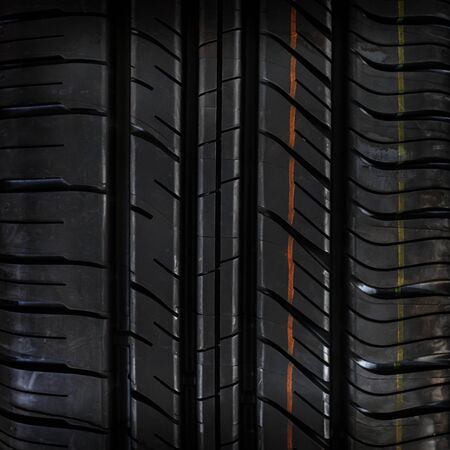 Car tire texture or background and gradients shadow, copy space