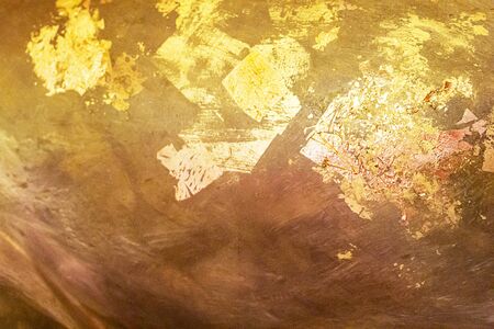 Gold abstract background or texture and gradients shadow.の写真素材