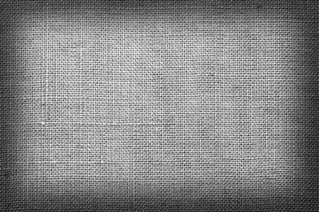 Black linen fabric texture or background.の写真素材