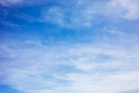 Fantastic soft white clouds against blue sky and copy spaceの写真素材