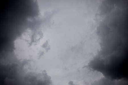 Dark sky and gray clouds storm coming, soft focus
