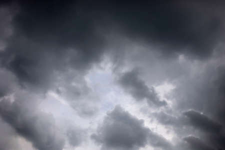 Dark sky and gray clouds storm coming, soft focus