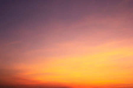 Dreamy purple sky twilight background and sunlight with copy space.の写真素材