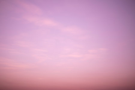 Dreamy purple sky twilight background and sunlight with copy space.