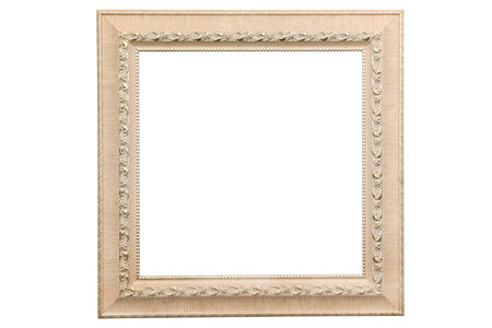 vintage frame isolated on white backgroundの写真素材