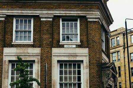 London, UK - July 22, 2018: Lamb street sign, East London, UK.のeditorial素材