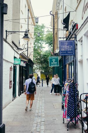 London, UK - July 23, 2018: Greenwich Market towards Nelson Road, London, UKのeditorial素材