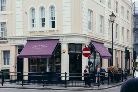 London, UK - July 23, 2018: exterior of the Paul Rhodes Bakery on the King William Walk in Greenwich, London, UKのeditorial素材