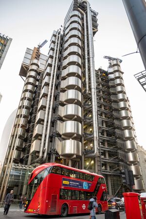 London / UK - Nov 29, 2019: The Lloyd's building (sometimes known as the Inside-Out Building) is the home of the insurance institution Lloyd's of Londonのeditorial素材