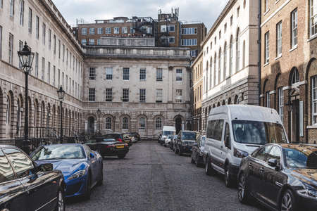 London/UK-24/07/18: Stone Buildings, which situated parallel with the west side of Chancery Lane, and the western range of buildings face the gardens of Lincoln's Inn and the New Squareのeditorial素材