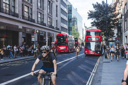 London/UK-24/07/18: High Holborn, London Borough of Camden. High Holborn is a street in Holborn and...