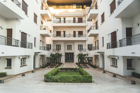 Tel Aviv / Israel-13/10/18: Modern residential building on HaYrkon Street in Tel Aviv, Israel
