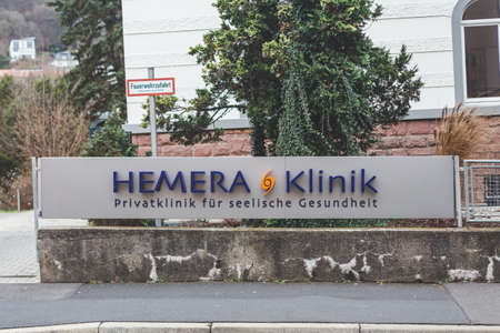 Bad Kissingen/Germany-31/12/18: private Hemera CliniÑ for mental health on Schonbornstrasse in Bad Kissingen, one of Germany's best-known health resortsのeditorial素材