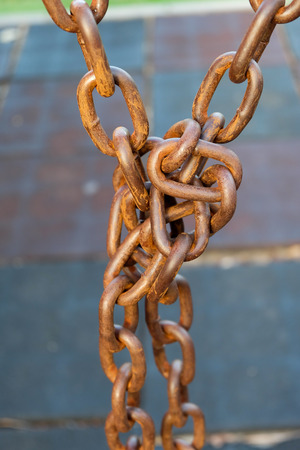 Tangled chainsの写真素材