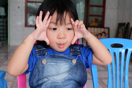 little girl moodの写真素材