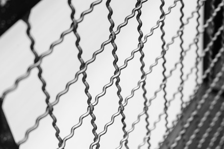 metal mesh fenceの写真素材