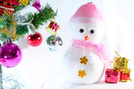 cute snowman for christmas decorationの写真素材
