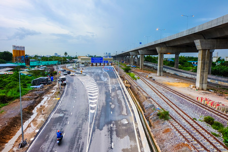Bangkok Thailand - August 17 2016 : Si Rat - Outer ring road expressway The new expresswayのeditorial素材