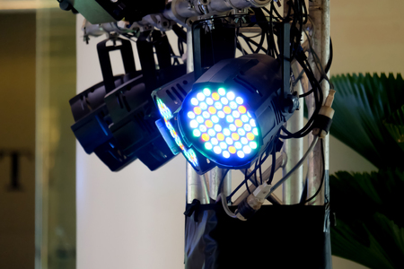 LED lighting equipment, LED PAR stage professional lighting device coloredの写真素材