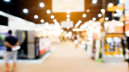 Abstract background blurred lights in exhibition events or fairs