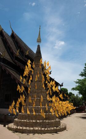 Wat Chedi Luang ,Chiang Mail.Long history 500 years from Kingdom Lanna to nowaday ,Chiang Mai Province,Thailand.People still  faithful in their history.の写真素材