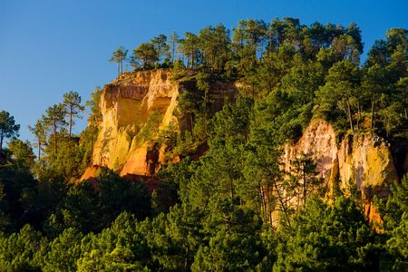 landscape near Roussillon, Provence, Franceの写真素材