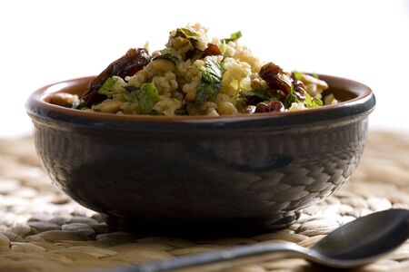 couscous salad with pine nutsの写真素材