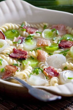 thick leek soupの写真素材