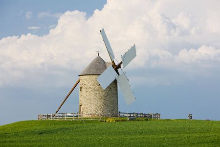 windmill, Moidrey, Brittany, Franceの写真素材