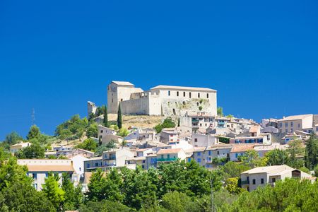 Greoux-les-Bains, Provence, Franceの写真素材
