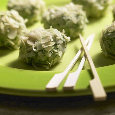 cold spinach ballsの写真素材