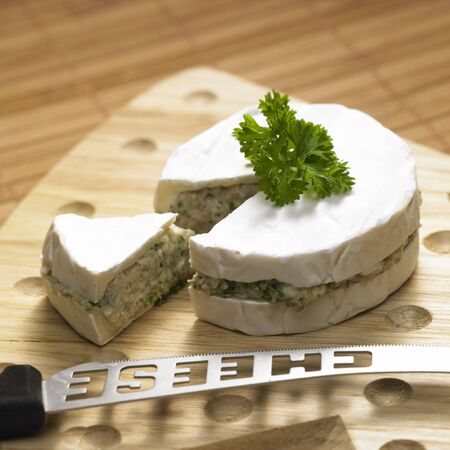 filled cheese (hermelin)の写真素材