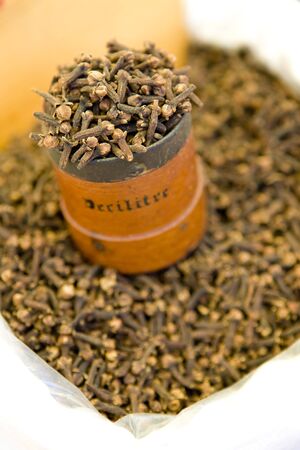 spices, street market in Castellane, Provence, Franceの写真素材