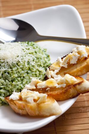 spinach rissotoの写真素材