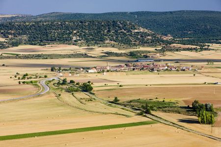 landscape near Gormaz, Soria Province, Castile and Leon, Spainの写真素材