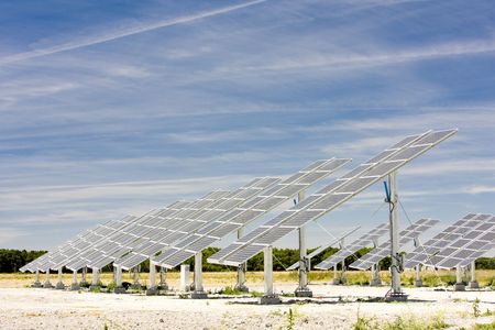 solar panels, Castile and Leon, Spainの写真素材