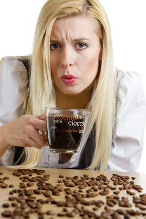 portrait of businesswoman with a cup of coffeeの写真素材