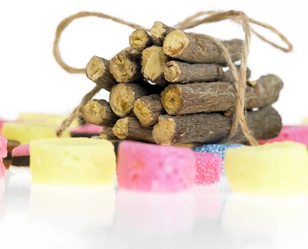 liquorice and liquorice rootの写真素材