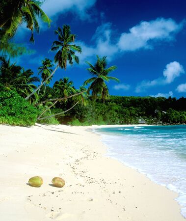 Anse Takamaka, Mahe, Seychellesの写真素材
