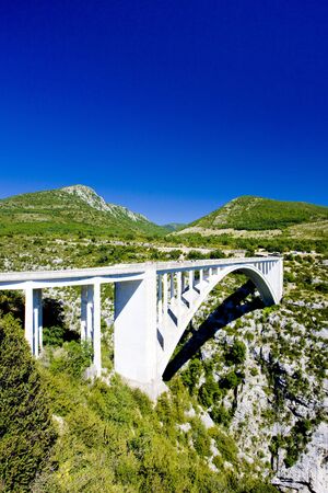 Pont de l'Artuby, Verdon Gorge, Provence, Franceの写真素材